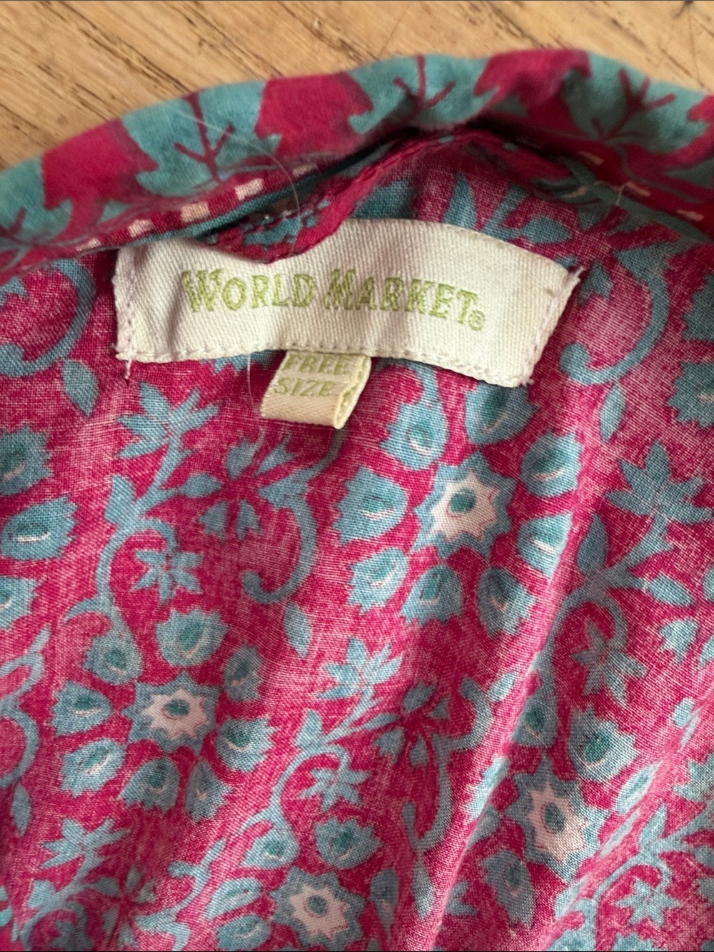 Cost Plus World Market Red Floral Kimono Robe - Picture 2 of 3
